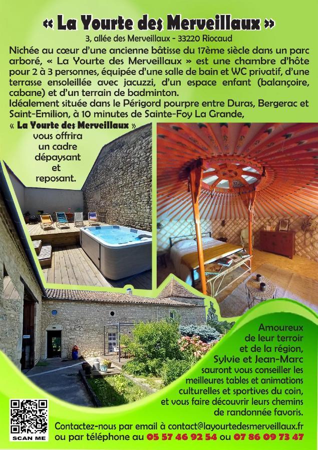 La Yourte Des Merveillaux Riocaud Exterior photo